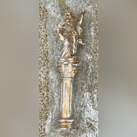 NIP 2 Vintage Paul Minor Gilded Angel Christmas Tree Ornaments Mandolin Flute - Picture 6 of 6